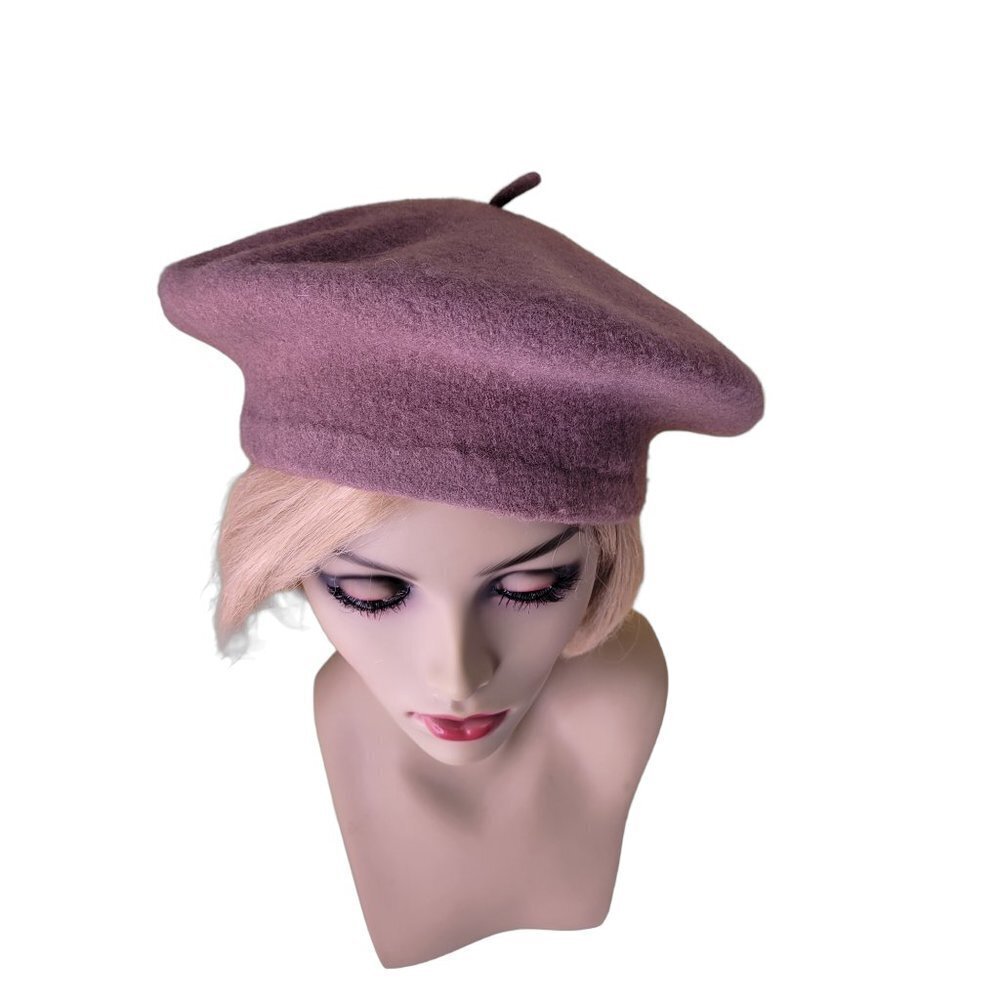 𝅺WOOL Classic Solid Camel Brown French Classic Beret - Picture 4 of 10